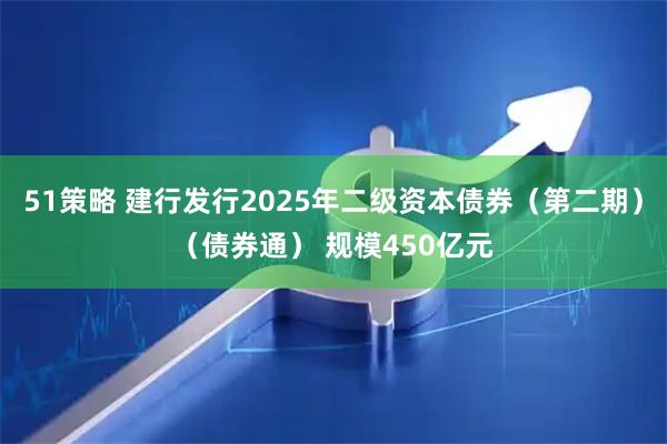 51策略 建行发行2025年二级资本债券（第二期）（债券通） 规模450亿元